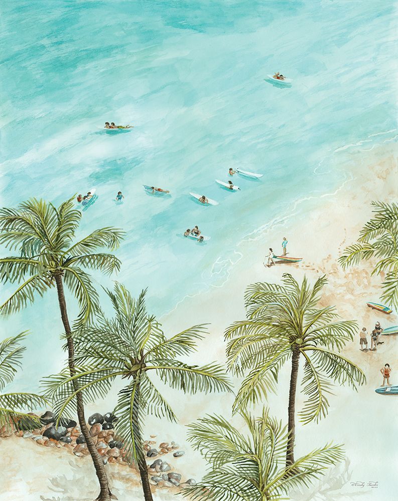 Surfers from Afar art print by Cindy Jacobs for $57.95 CAD
