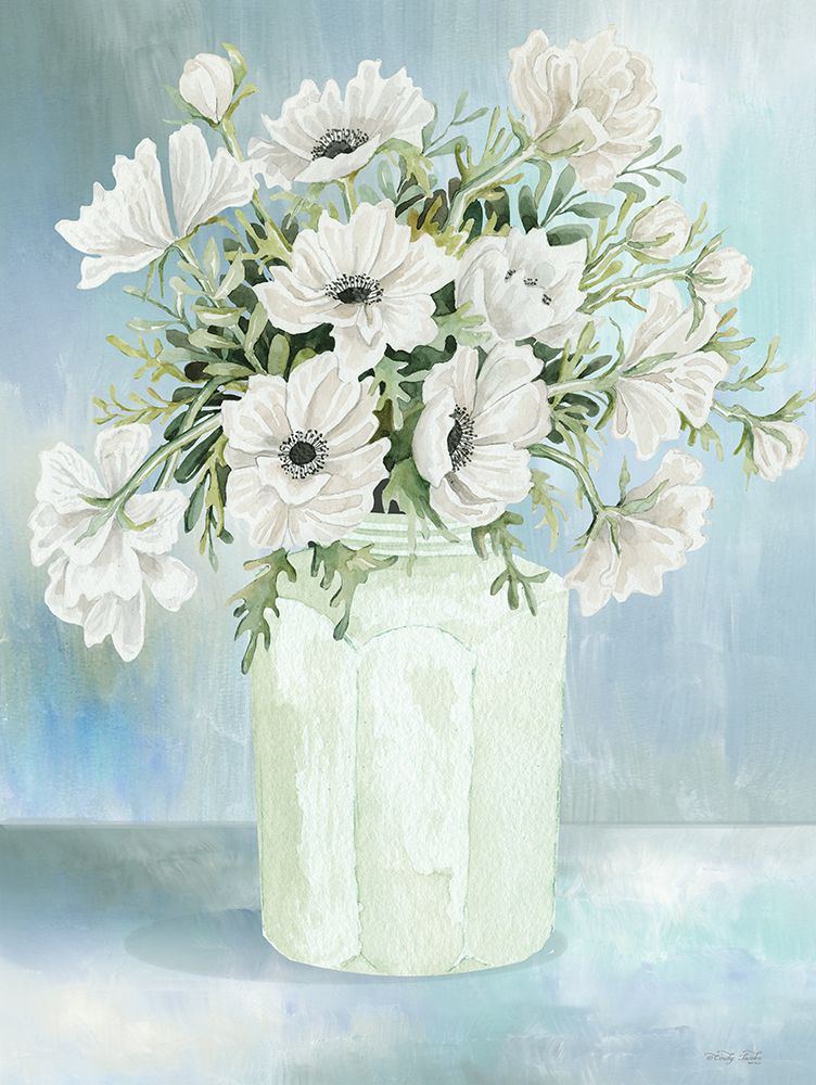 White Blooms II art print by Cindy Jacobs for $57.95 CAD