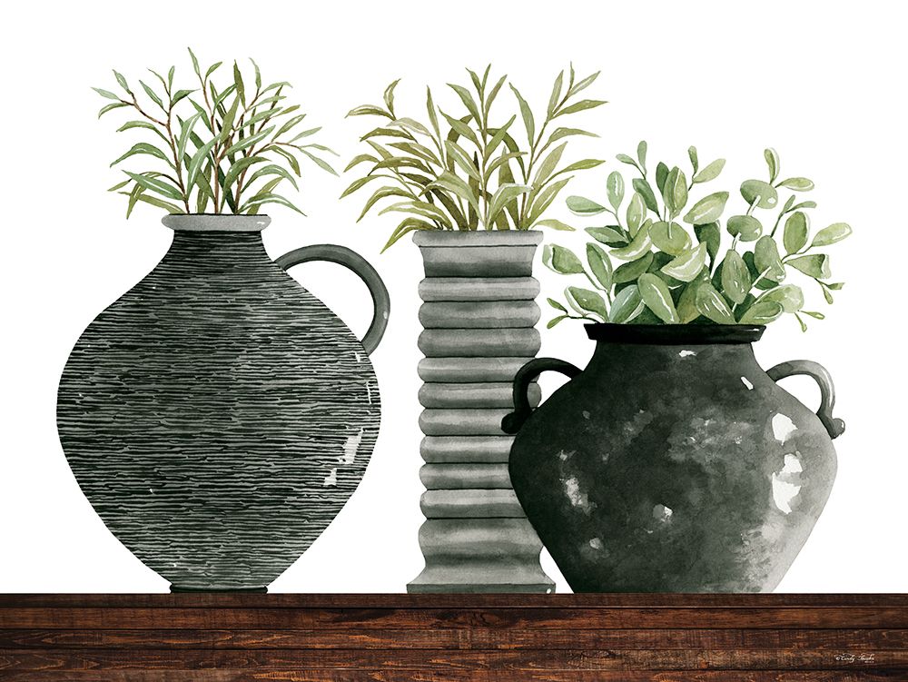 Black Vase Set art print by Cindy Jacobs for $57.95 CAD