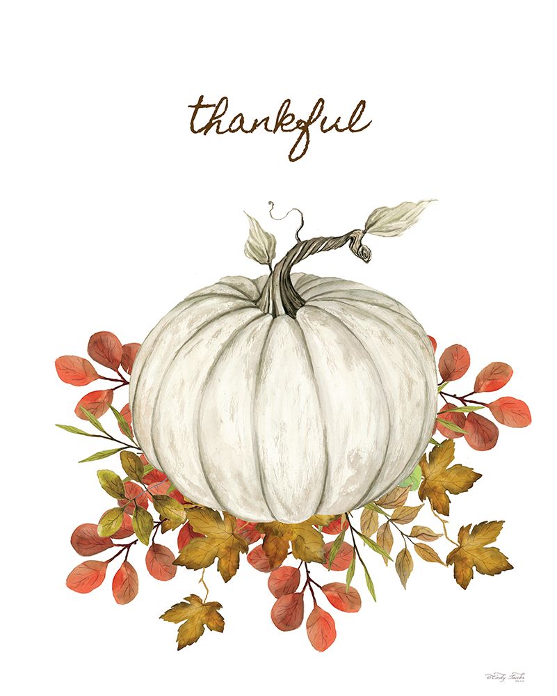 Thankful Pumpkin art print by Cindy Jacobs for $57.95 CAD