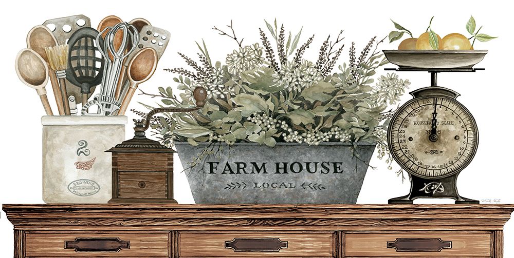 Farm House Kitchen art print by Cindy Jacobs for $57.95 CAD