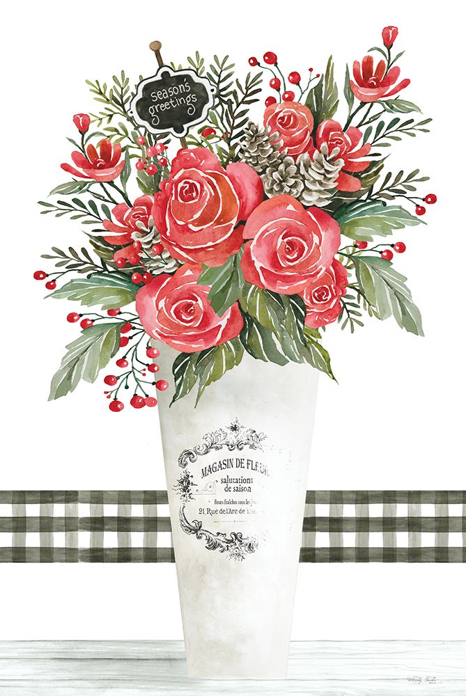 Seasons Greetings Roses art print by Cindy Jacobs for $57.95 CAD