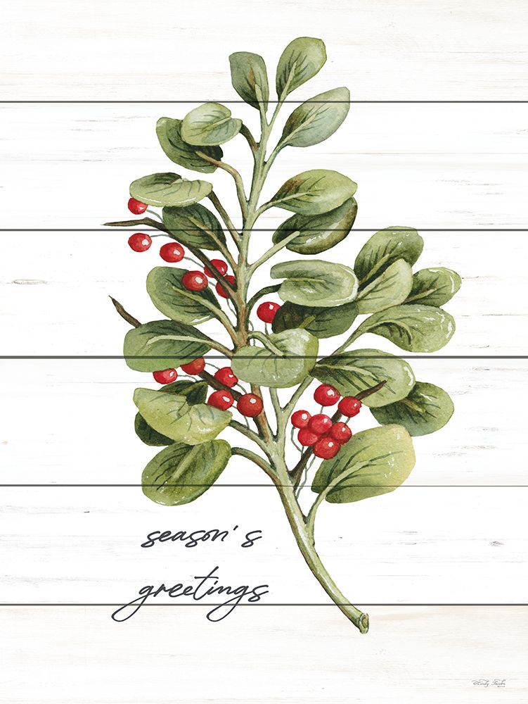 Seasons Greetings Greenery art print by Cindy Jacobs for $57.95 CAD
