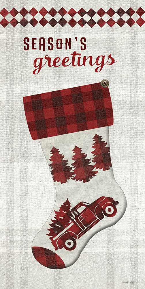 Seasons Greetings Stocking    art print by Cindy Jacobs for $57.95 CAD