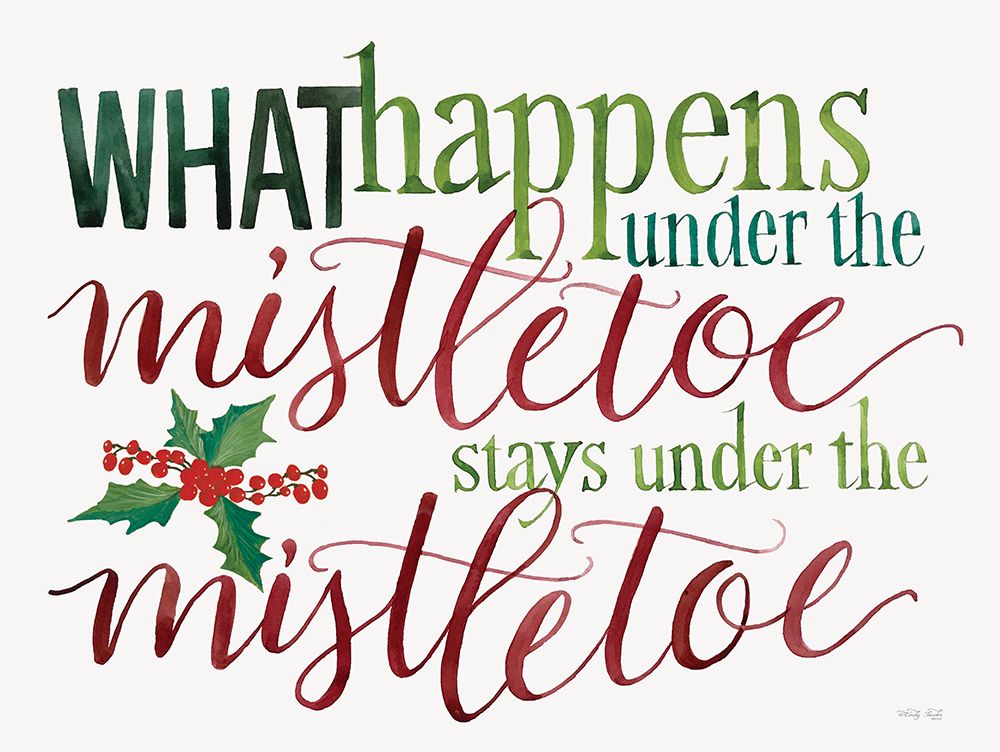 Under the Mistletoe  art print by Cindy Jacobs for $57.95 CAD