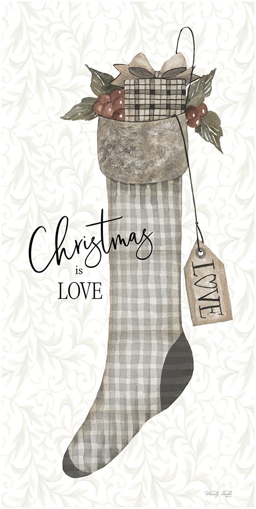 Christmas is Love Stocking art print by Cindy Jacobs for $57.95 CAD