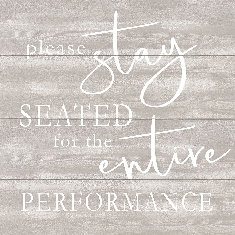 Please Stay Seated art print by Cindy Jacobs for $57.95 CAD