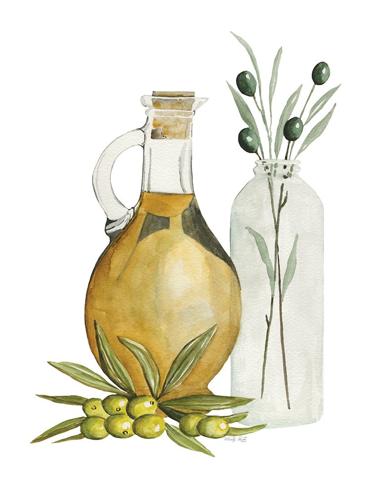 Olive Oil Jar I art print by Cindy Jacobs for $57.95 CAD