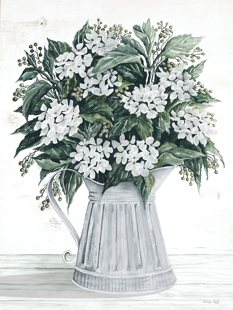 Hydrangea Pitcher art print by Cindy Jacobs for $57.95 CAD