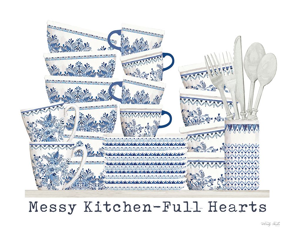 Messy Kitchen - Full Hearts art print by Cindy Jacobs for $57.95 CAD