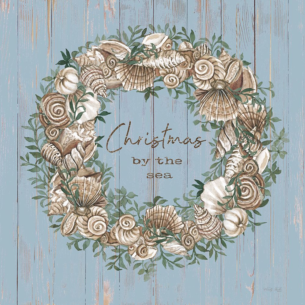 Christmas by the Sea Wreath art print by Cindy Jacobs for $57.95 CAD
