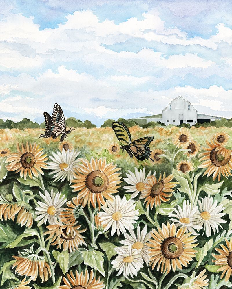 Summer Flower Field art print by Cindy Jacobs for $57.95 CAD