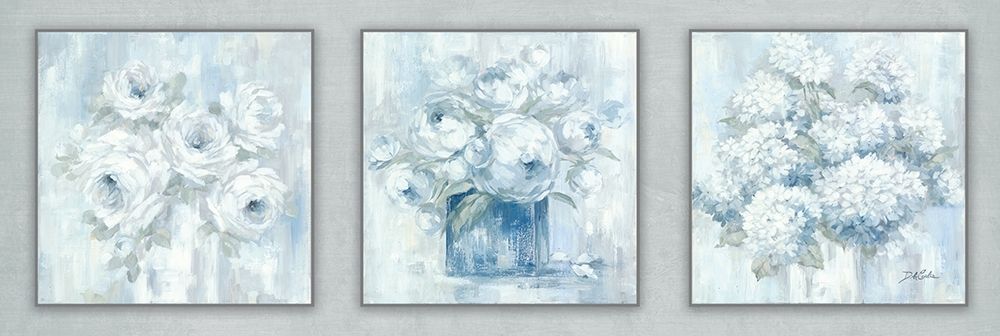 Trio of White Florals art print by Debi Coules for $57.95 CAD