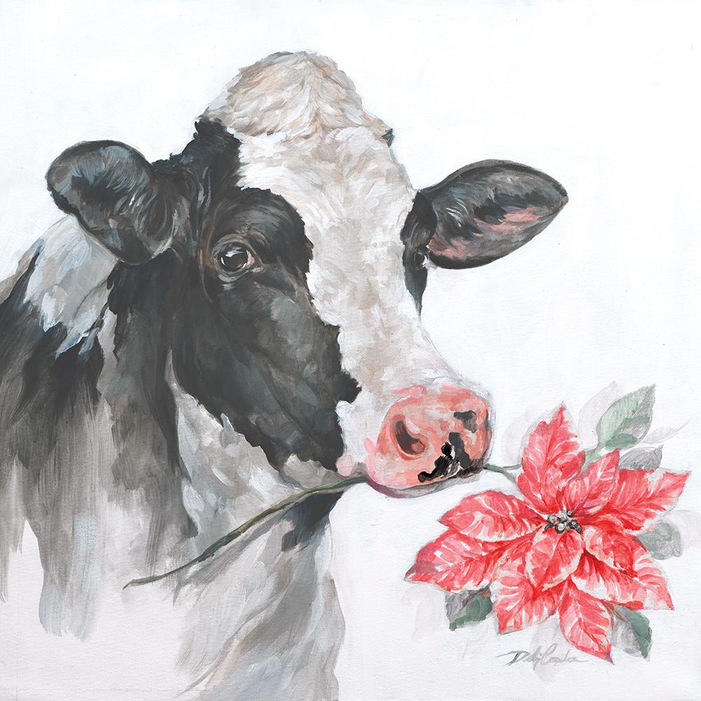 Christmas Cow art print by Debi Coules for $57.95 CAD