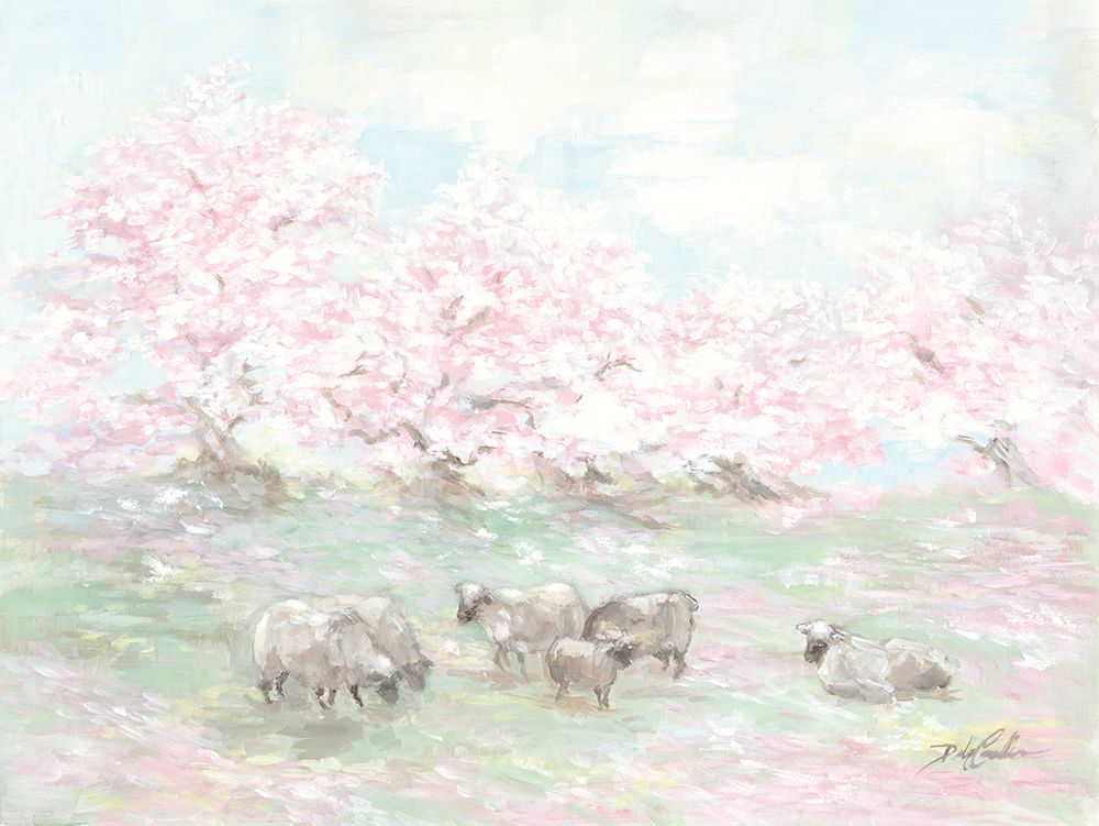 Sheep in Spring art print by Debi Coules for $57.95 CAD