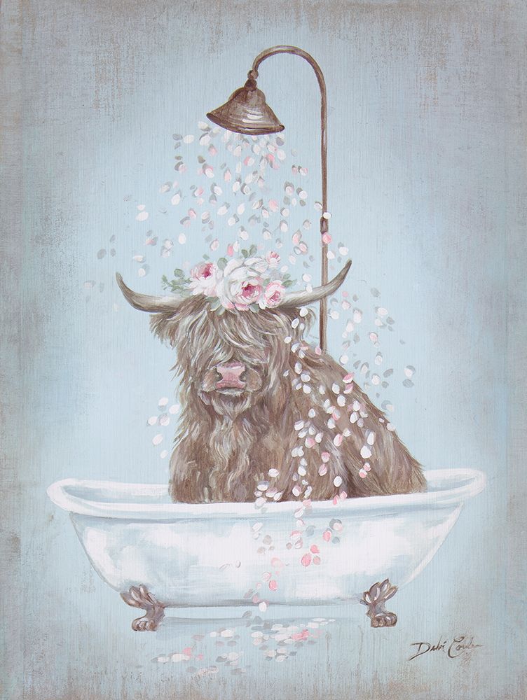 Showering Petals Highland art print by Debi Coules for $57.95 CAD