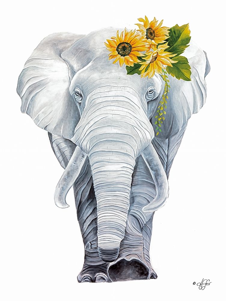 Sunflower Ellie     art print by Diane Fifer for $57.95 CAD