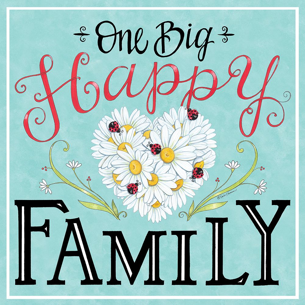 Our Big Happy Family art print by Deb Strain for $57.95 CAD
