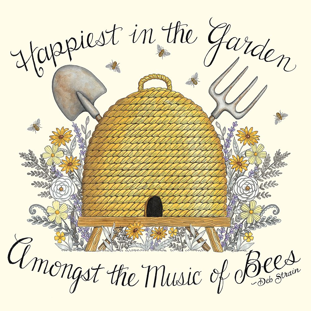 Happiest in the Garden art print by Deb Strain for $57.95 CAD