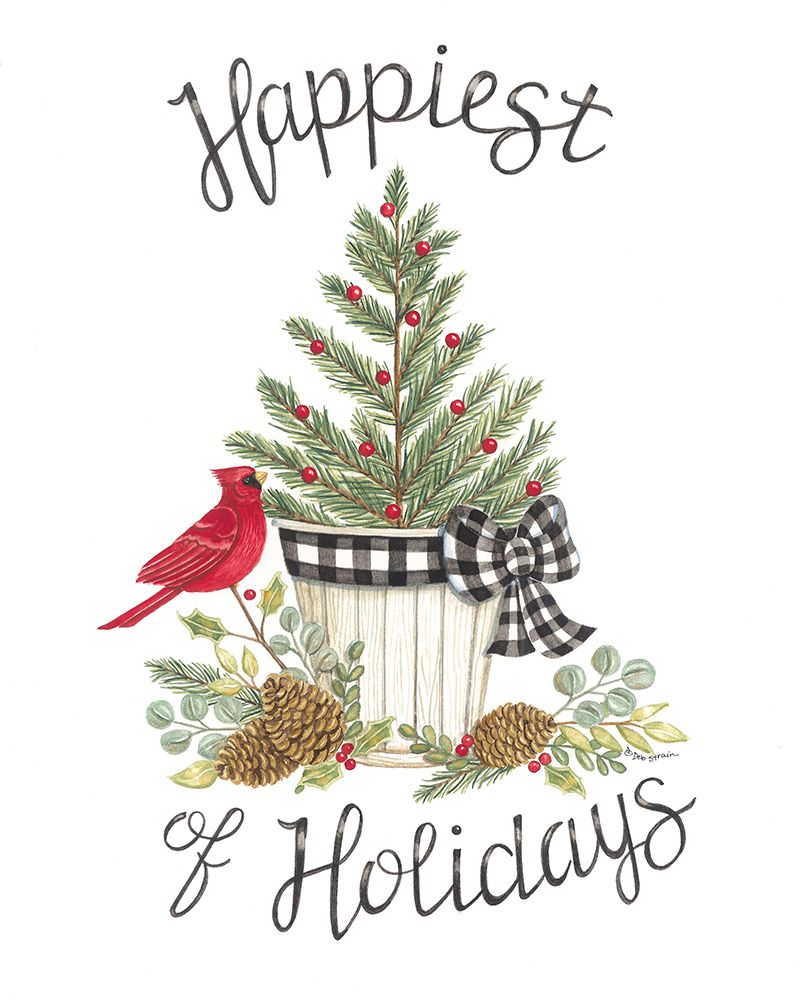 Happiest of Holidays art print by Deb Strain for $57.95 CAD