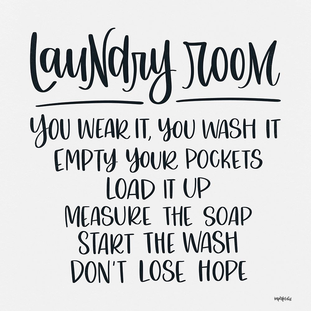 Laundry Room Rules art print by Imperfect Dust for $57.95 CAD