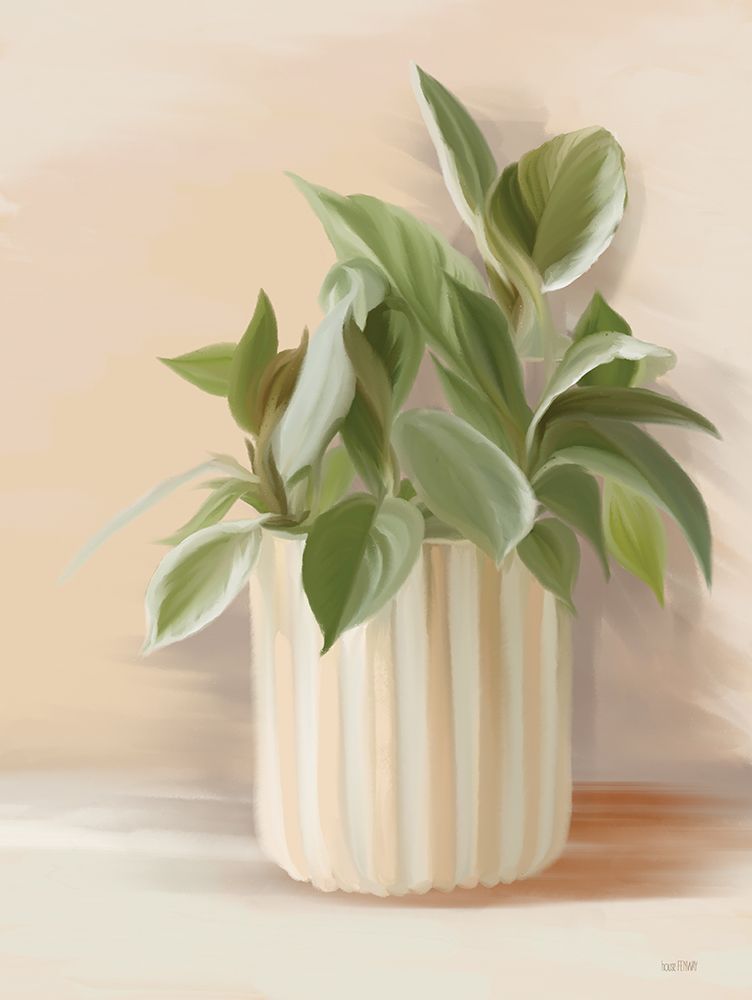 Striped Bohemian Plant I art print by House Fenway for $57.95 CAD