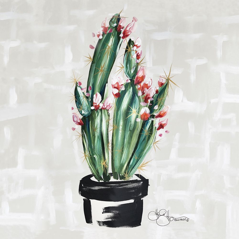 Blooming Cactus art print by Hollihocks Art for $57.95 CAD