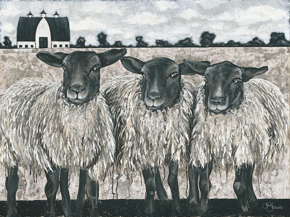 Three Sheep art print by Hollihocks Art for $57.95 CAD