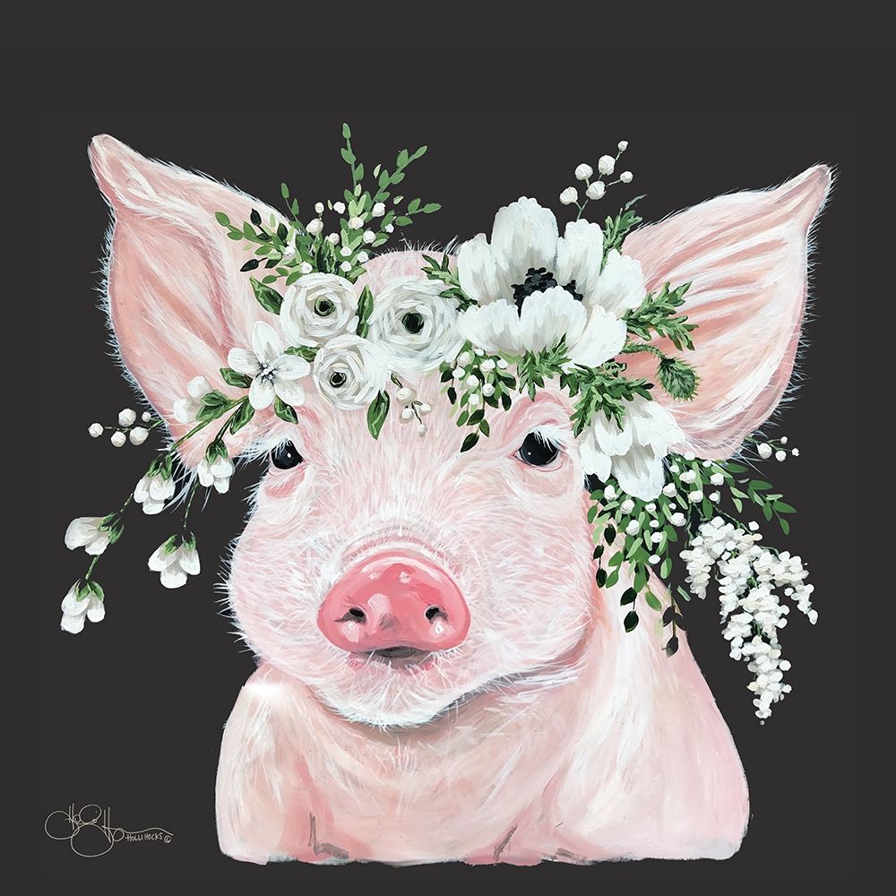 Poppy the Pig art print by Hollihocks Art for $57.95 CAD