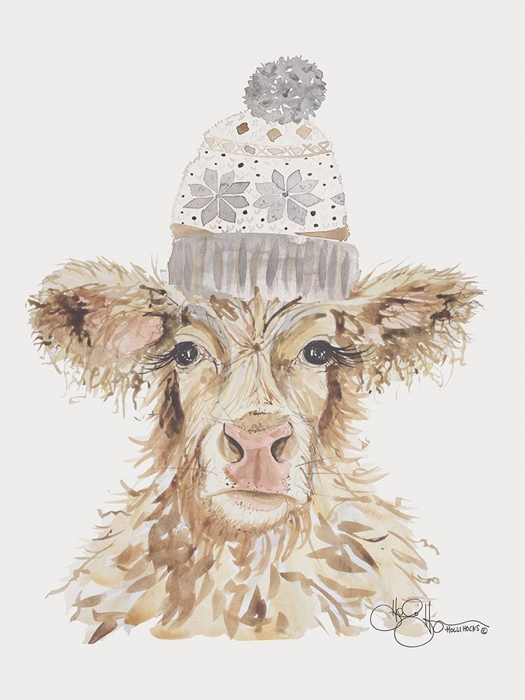 Cozy Cow   art print by Hollihocks Art for $57.95 CAD