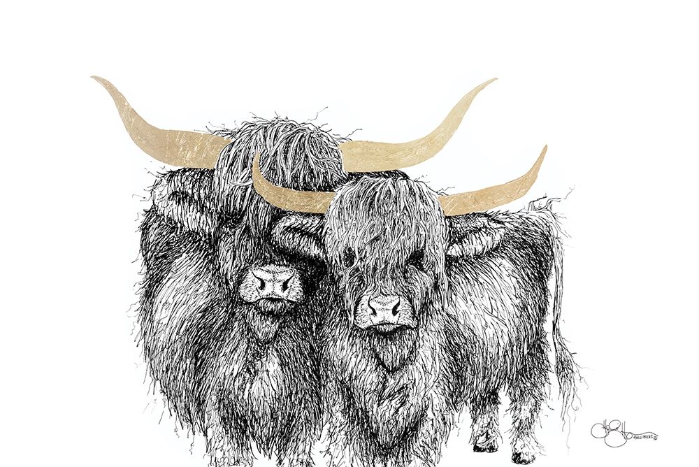 Highland Cattle art print by Hollihocks Art for $57.95 CAD