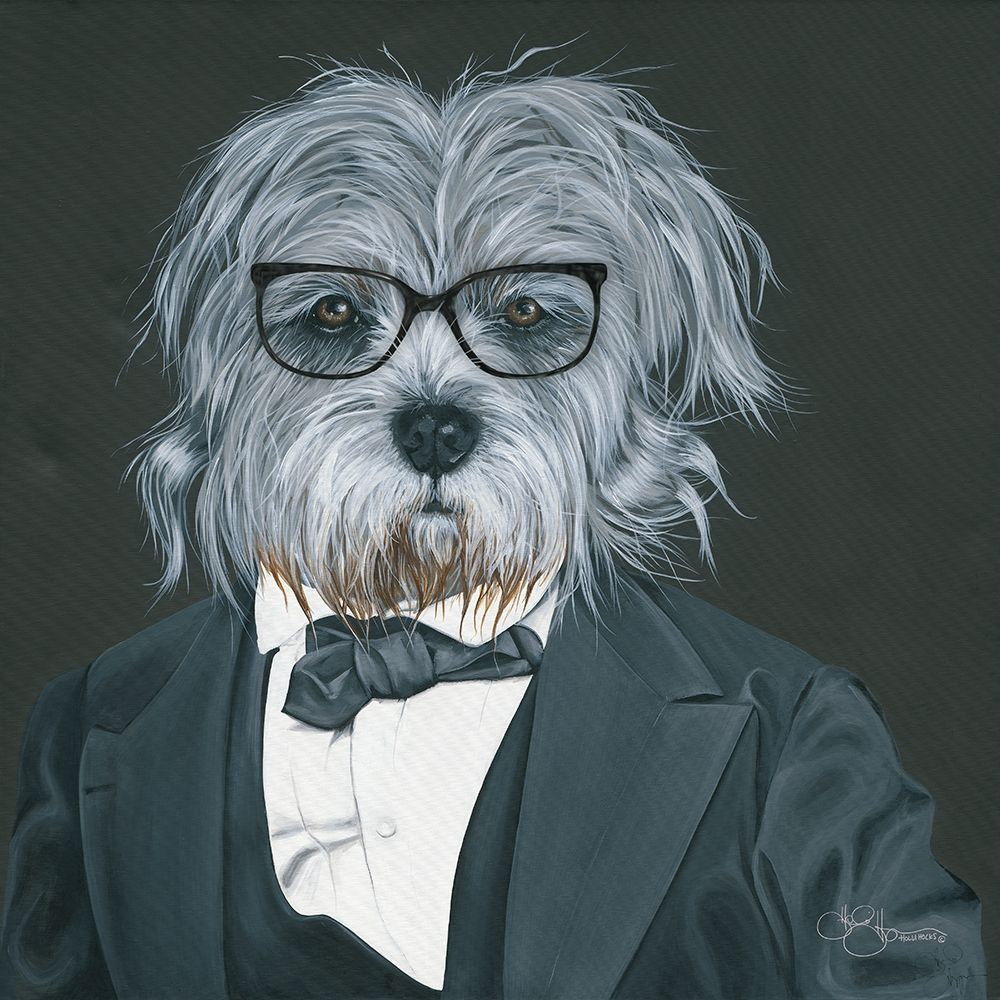 Dog in Suit     art print by Hollihocks Art for $57.95 CAD