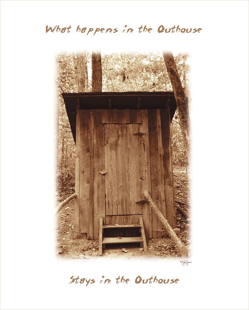 What Happens in the Outhouse art print by John Jones for $57.95 CAD