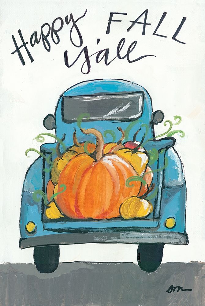 Happy Fall Yall Truck art print by Jessica Mingo for $57.95 CAD