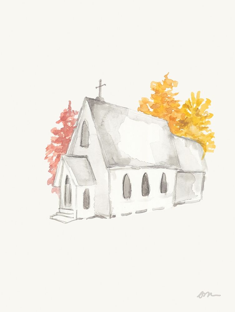 Autumn Church art print by Jessica Mingo for $57.95 CAD