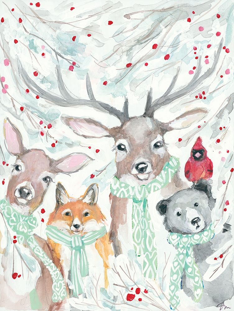 Snowy Friends art print by Jessica Mingo for $57.95 CAD