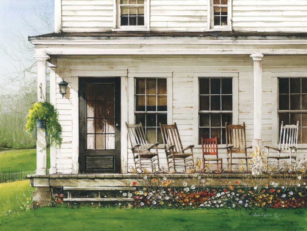 Back Porch Gathering art print by John Rossini for $57.95 CAD