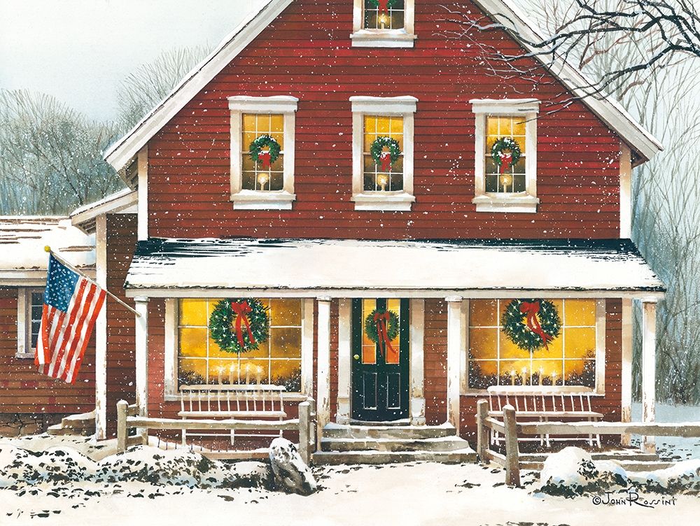 Country Christmas art print by John Rossini for $57.95 CAD