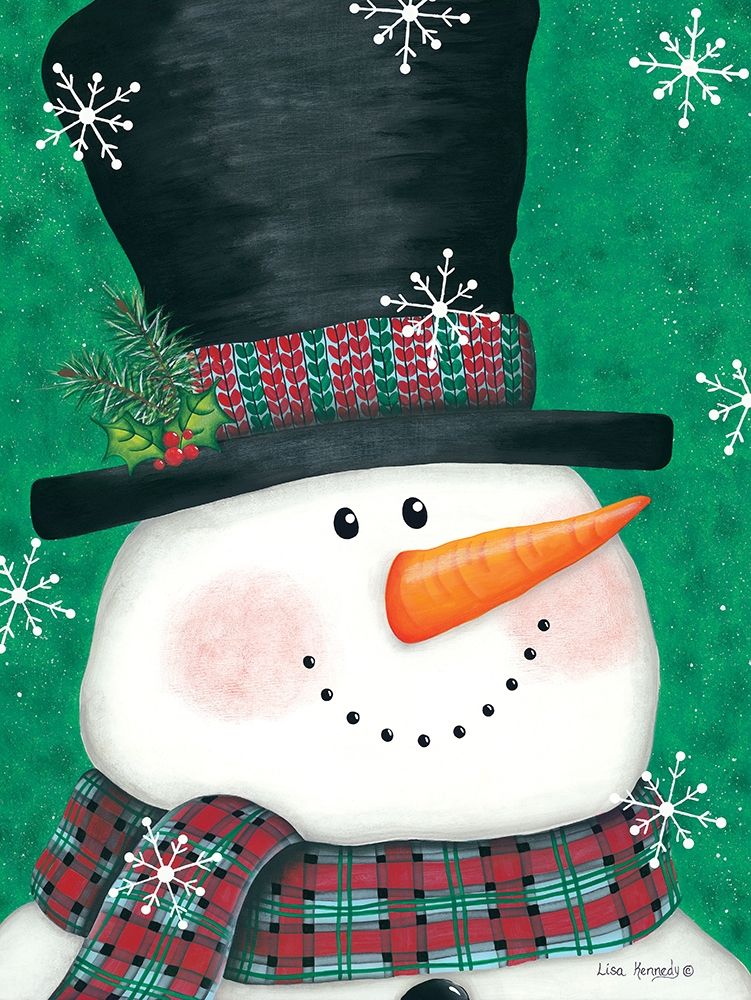Portrait Snowman art print by Lisa Kennedy for $57.95 CAD