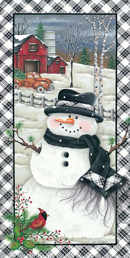 Rusty Truck Snowman art print by Lisa Kennedy for $57.95 CAD