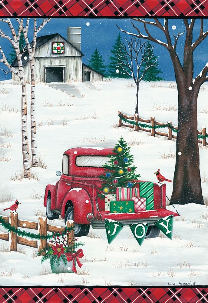 Christmas Joy Truck art print by Lisa Kennedy for $57.95 CAD