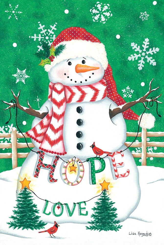 Merry Snowman art print by Lisa Kennedy for $57.95 CAD
