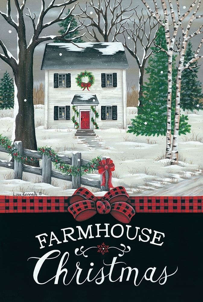 Farmhouse Christmas art print by Lisa Kennedy for $57.95 CAD