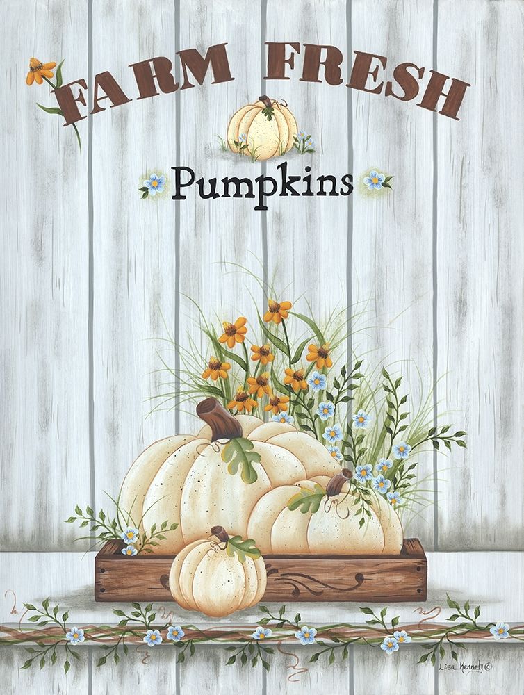 Farm Fresh Pumpkin art print by Lisa Kennedy for $57.95 CAD