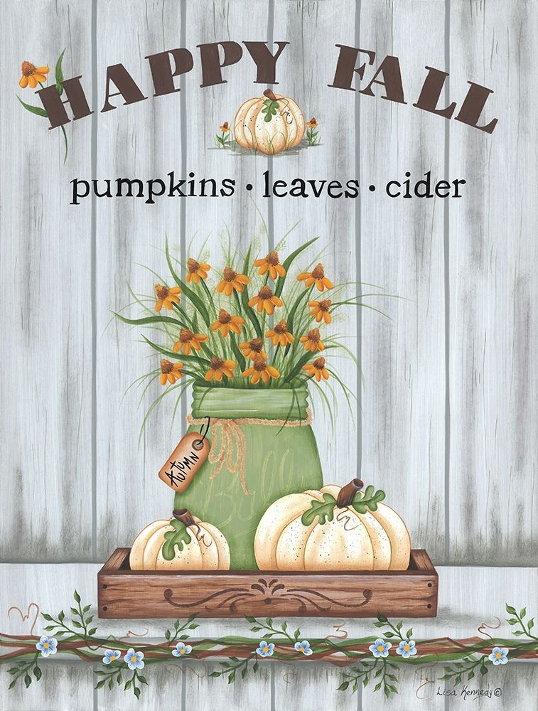 Happy Fall art print by Lisa Kennedy for $57.95 CAD