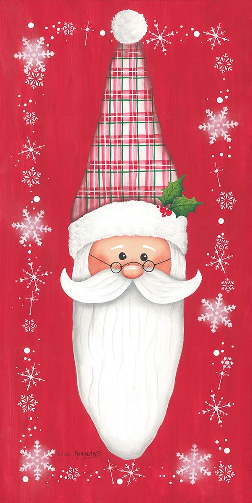 Santa and Glasses art print by Lisa Kennedy for $57.95 CAD