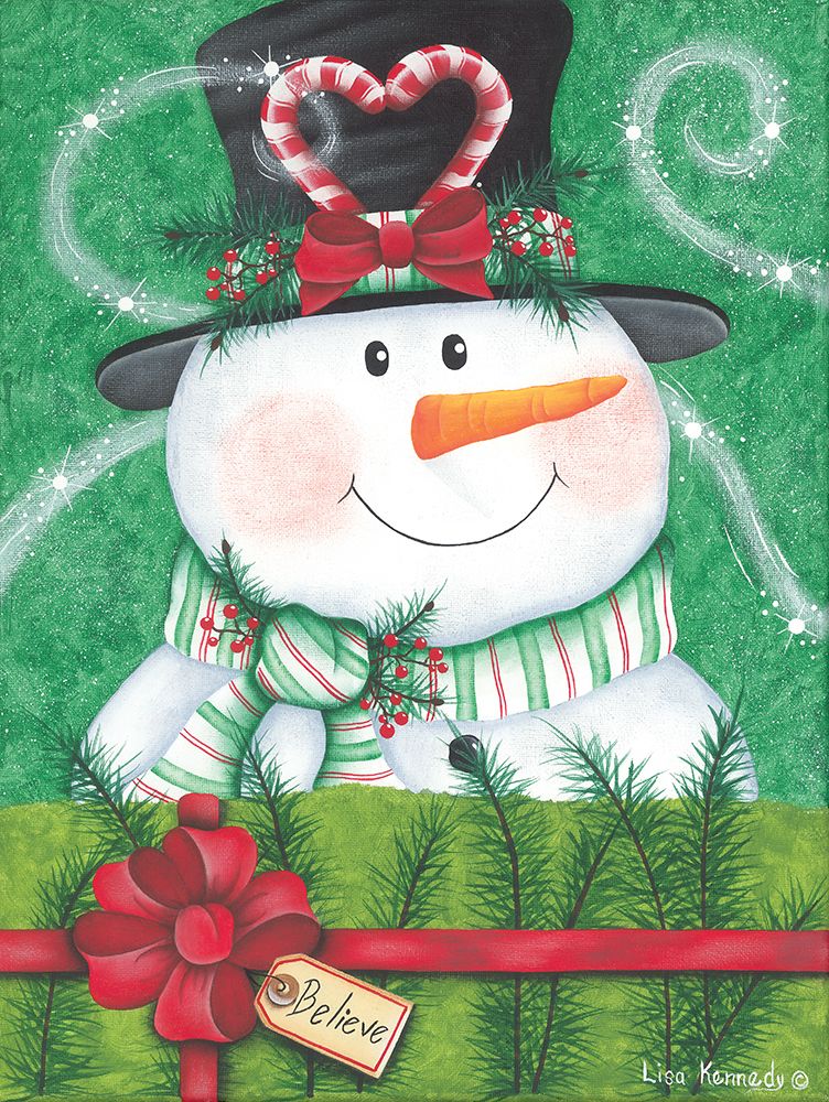 Snowman Gift art print by Lisa Kennedy for $57.95 CAD