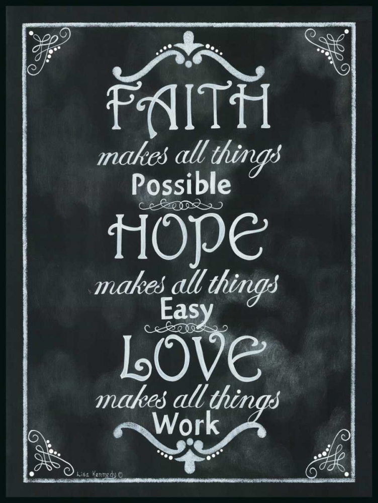 Faith*Hope*Love art print by Lisa Kennedy for $57.95 CAD