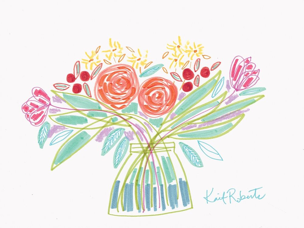 February Bouquet art print by Kait Roberts for $57.95 CAD