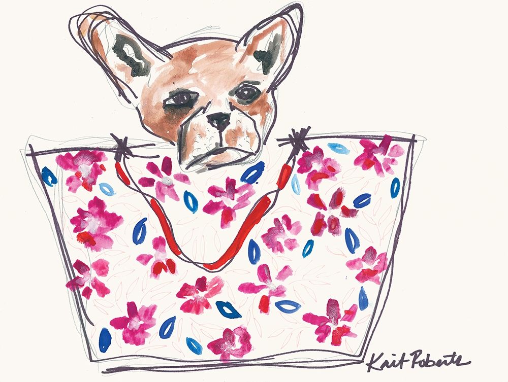 Getal the Grumpy French Bull Dog art print by Kait Roberts for $57.95 CAD